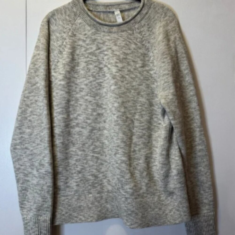 LULULEMON Boxy Cotton Blend Sweater Gray Women’s Size Medium